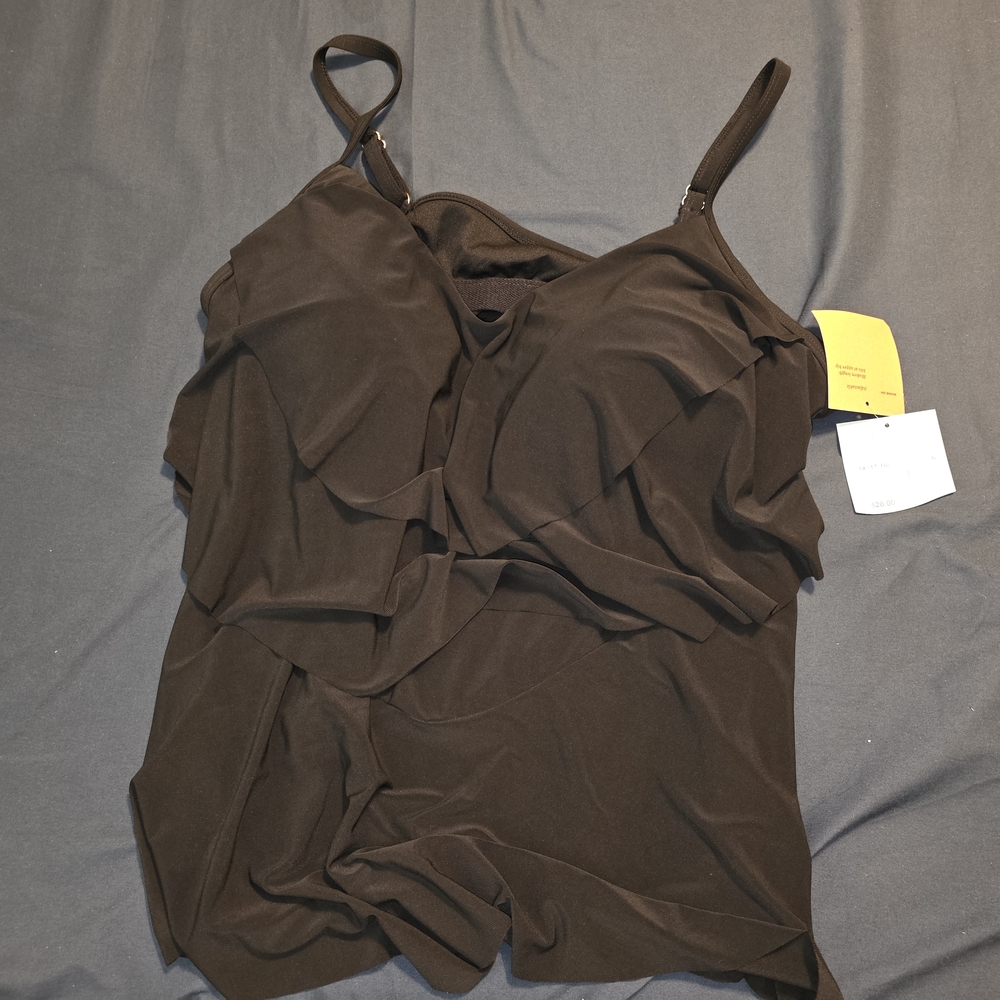 Shade & Shore Black Asymmetrical Cut Out Camisole